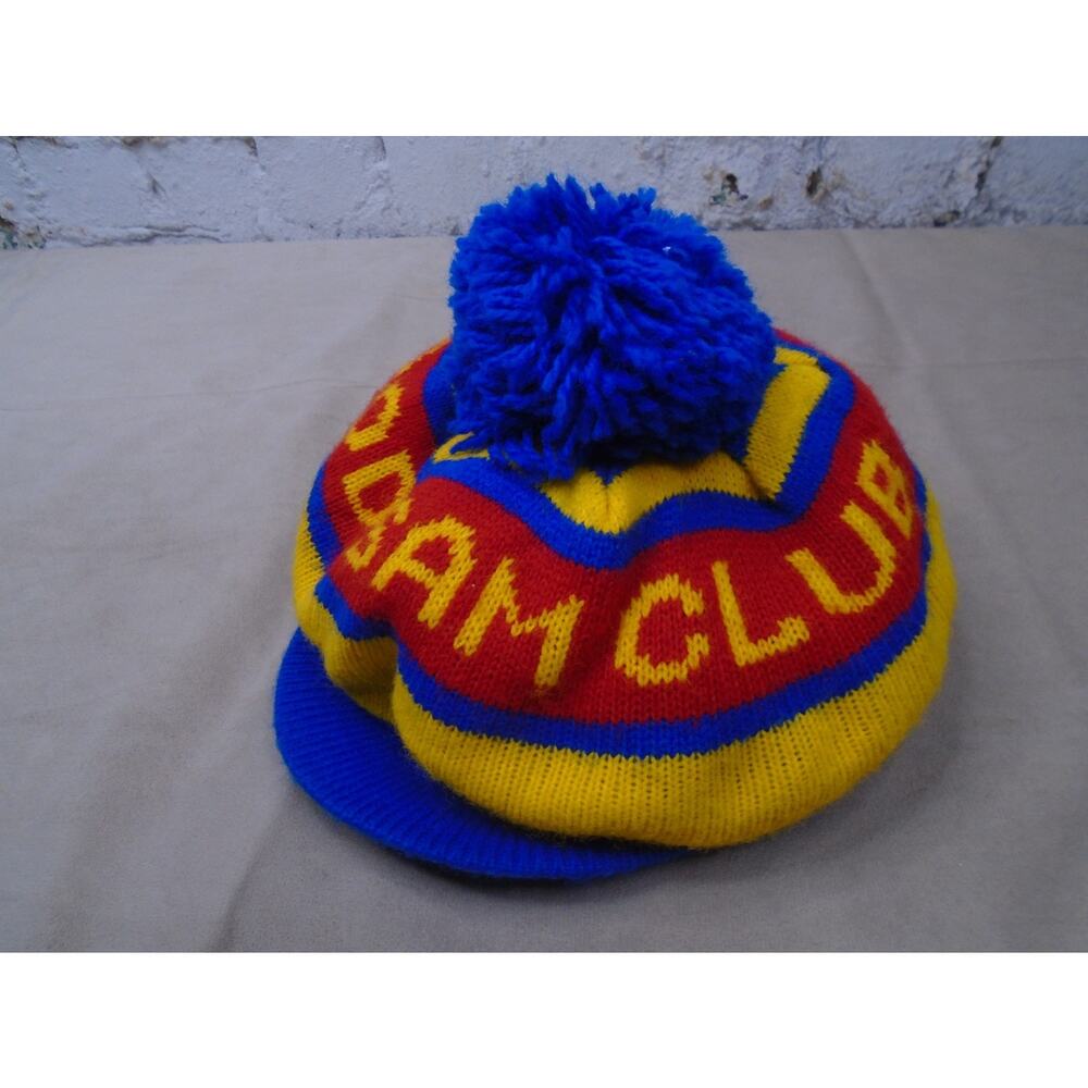 Vintage 80s Good Sam Club Stocking Cap Beanie Hat PomPom One Size